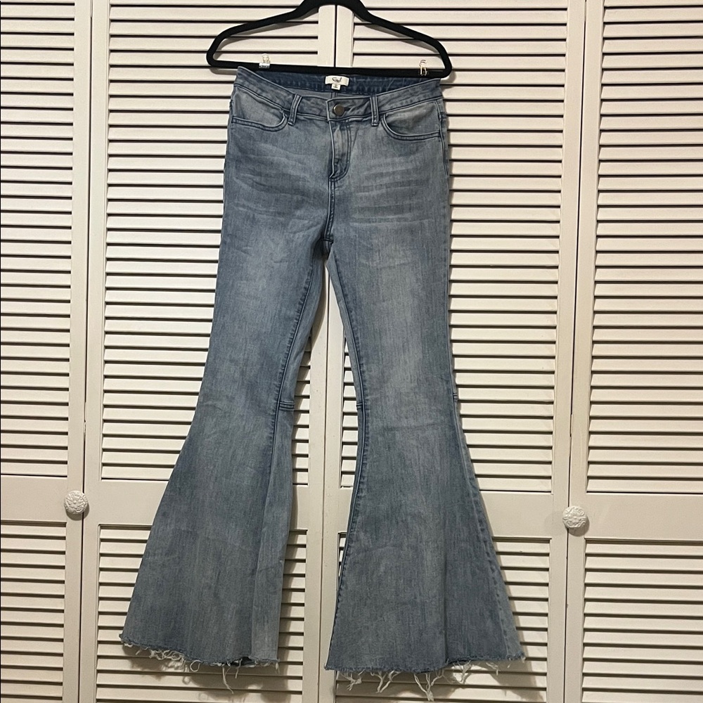 Easel Light Blue Flare Jeans